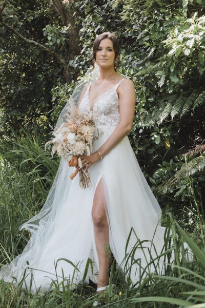 A-line Jopanni Bridal wedding dress lace bodice tulle skirt629347226579211117