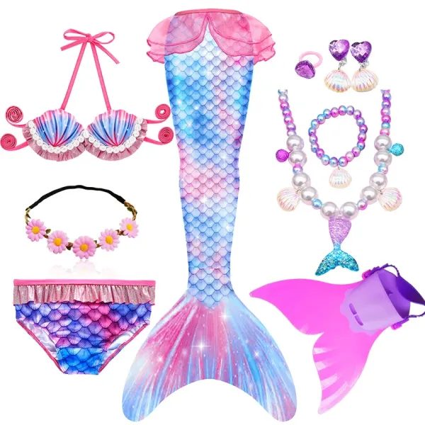 Fantasy Children Mermaid Tails Swim Party Cosplay Costumes Carousel 1