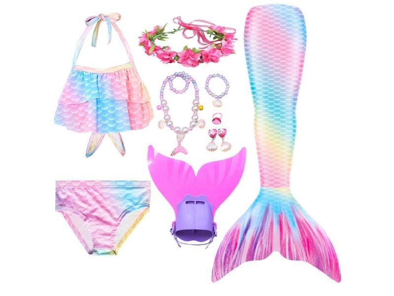 Swimming Mermaid Tail Costume For Kids Girls Children Carousel 1