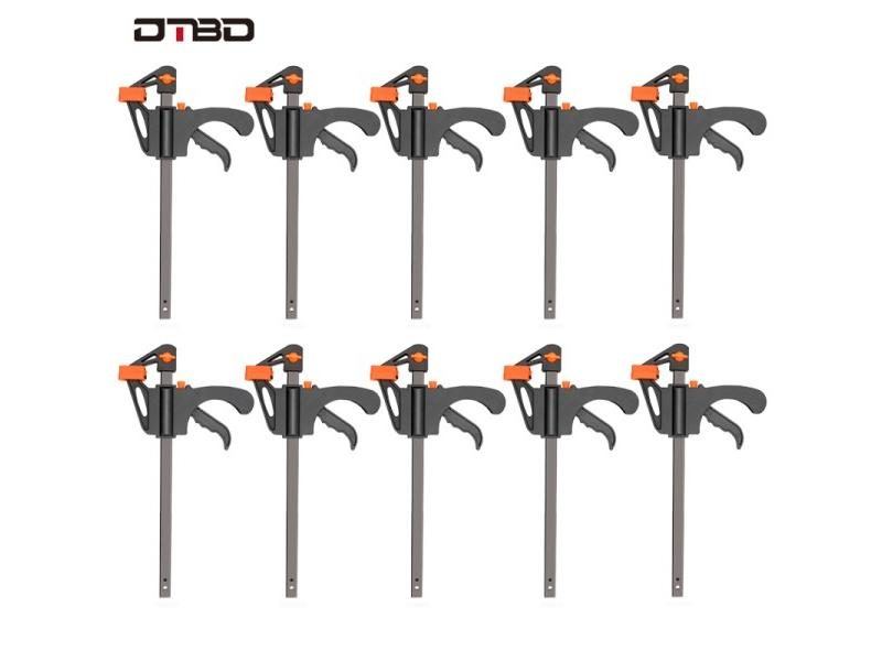 DTBD 4 Inch 2/3/4/5/10Pcs Woodworking Work Bar F Clamp Clip Set Hard Quick Carousel 2
