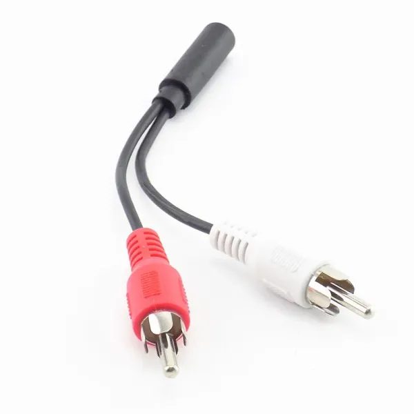 3.5mm RCA Female Connector Jack Stereo Cable Y Plug To 2 RCA Male Adapter 3.5 Carousel 1