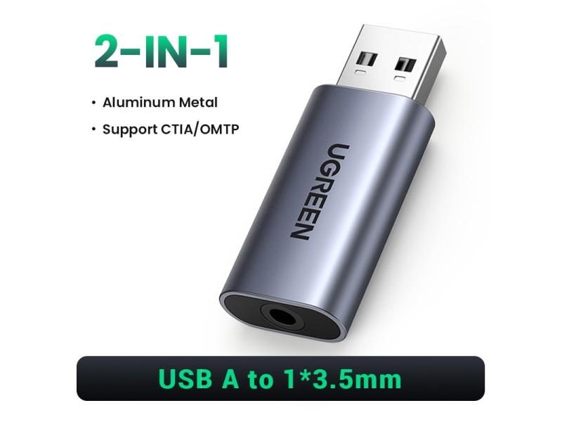 UGREEN USB To 3.5mm Audio Adapter For PC Laptop PS5/4 TRRS Carousel 1