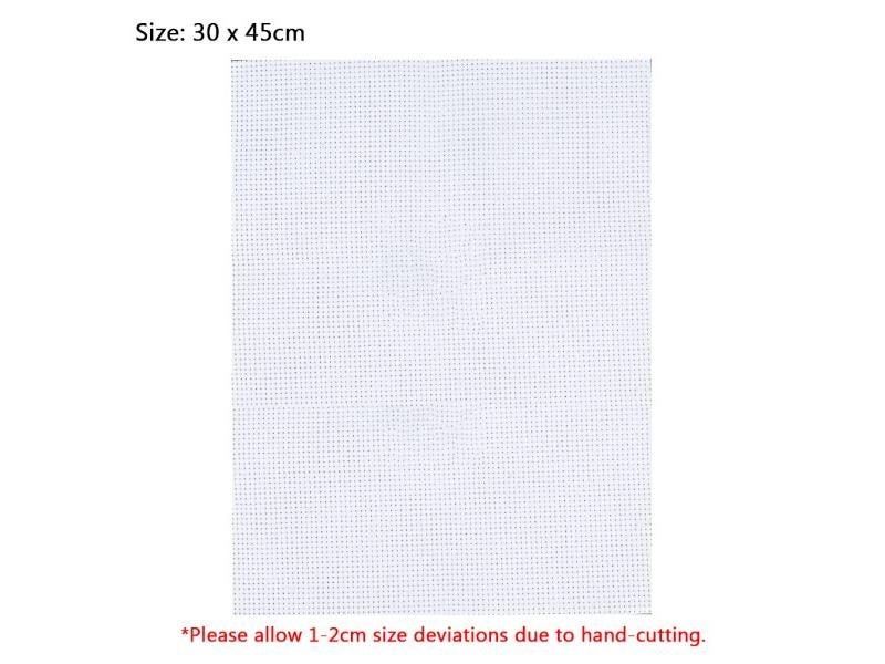 Aida 11 Count White Cross Stitch Fabric For DIY Craft Supplies Carousel 1