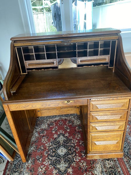 Cutler rolltop desk 100 years single pedestal Carousel 2