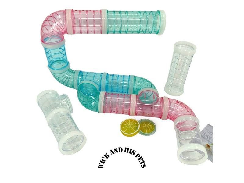 Hamster Tunnel Plastic Toy Rodent Training Channel Durable DIY Splicing Maze Carousel 2