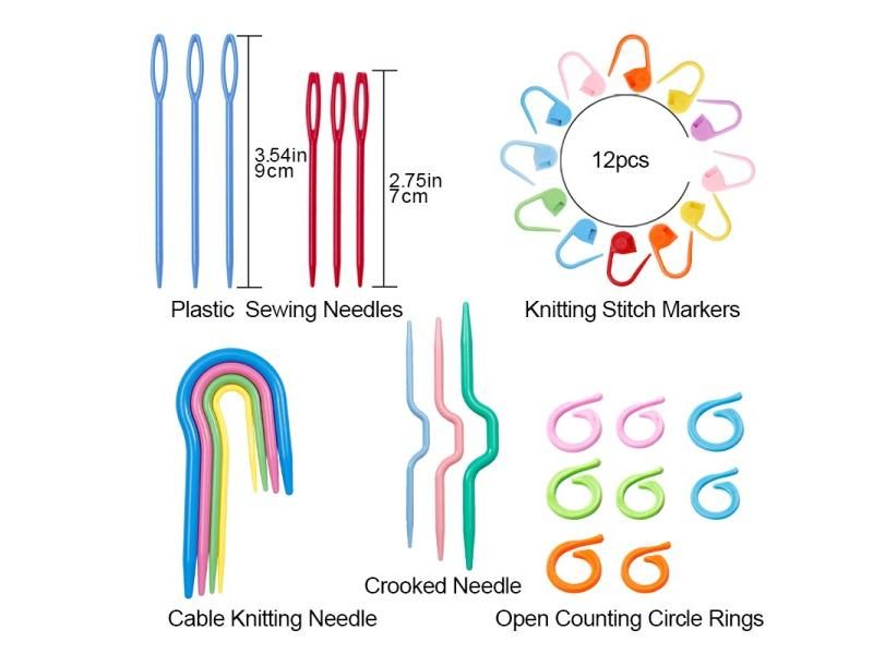 20pcs Bamboo Crochet Hooks Set For Knitting Weaving Carousel 1