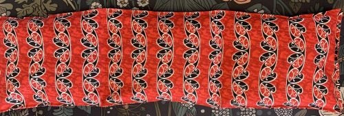 Wheat Bag - 3 Pocket - Maori Design - Red/Black Carousel 2