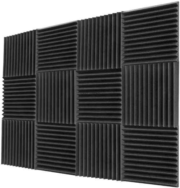 12PCS 300x300x25mm Acoustic Foam Sound Insulation Panel Soundproofing Studio Carousel 2