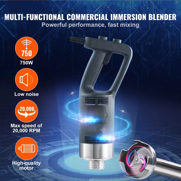 Commercial Immersion Blender Heavy Duty Hand Mixer 750W Variable Speed Carousel 2