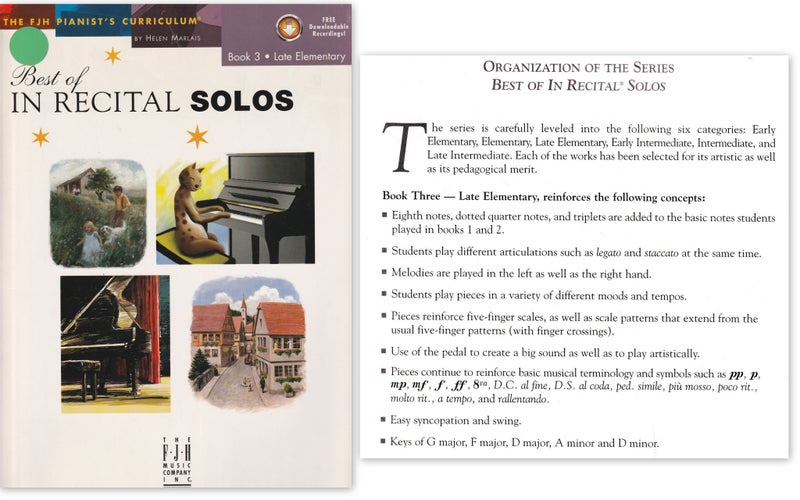The FJH Pianist's Curriculum by Helen Marlais - Best Of In Recital Solos Carousel 1