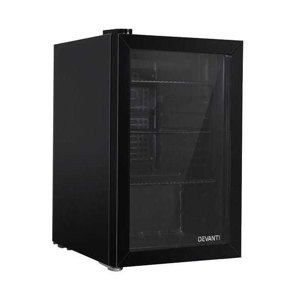 Devanti 70L Bar Fridge Glass Door Mini Countertop Freezer Fridges Bottle Cooler Carousel 1