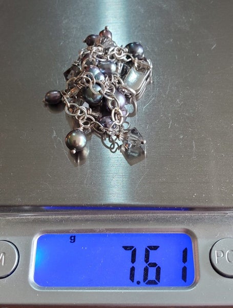 Black Freshwater Pearl & Crystal Bracelet Carousel 8