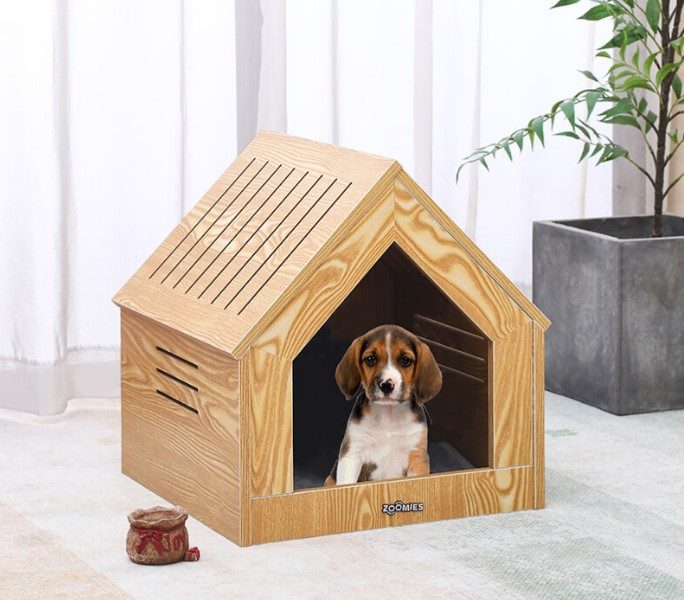 Zoomies Small Modern Pet House Natural Carousel 5