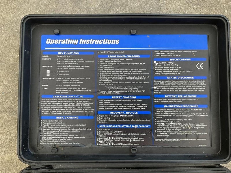 Accu Charge II Electronic Refrigerant Scale Carousel 2