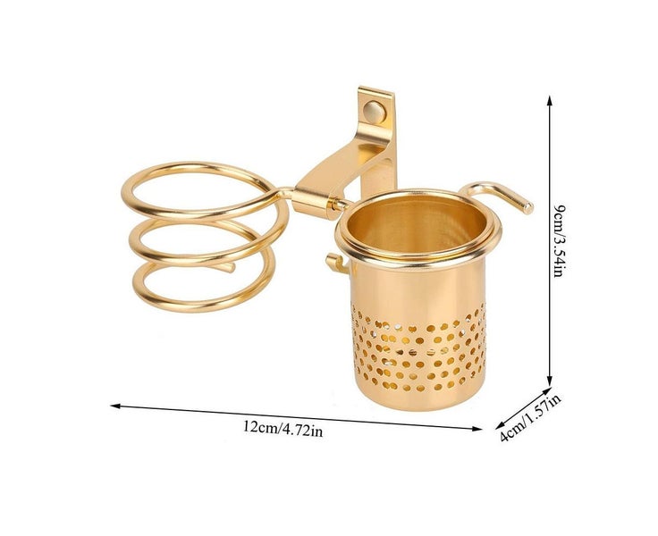 Wall Mounted Spiral Hair Dryer Holder with Hair Straightener Holder Carousel 5