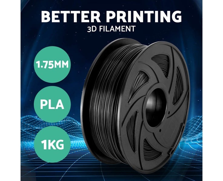 3D Printer Filament PLA 1.75mm 1kg/Roll Accuracy +/.02mm SpoolBlack Carousel 2