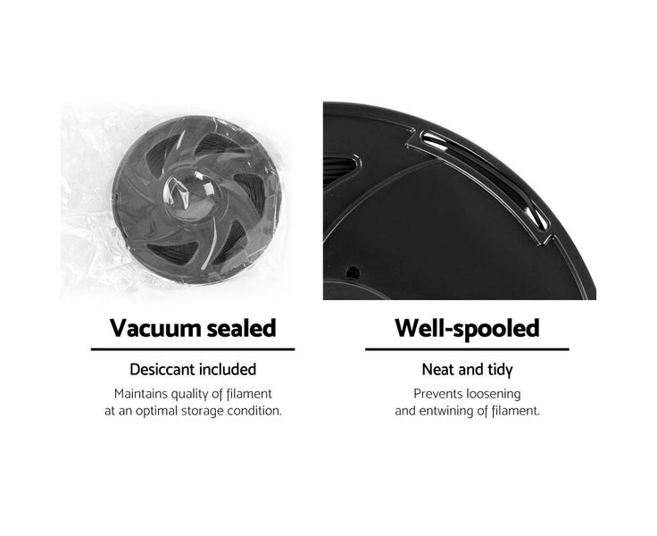 3D Printer Filament PLA 1.75mm 1kg/Roll Accuracy +/.02mm SpoolBlack Carousel 6