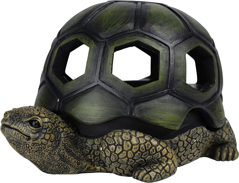 Large Turtle Ashtray - Cigar Use - Dark Green Resin - Discrete Decoration - S Carousel 1