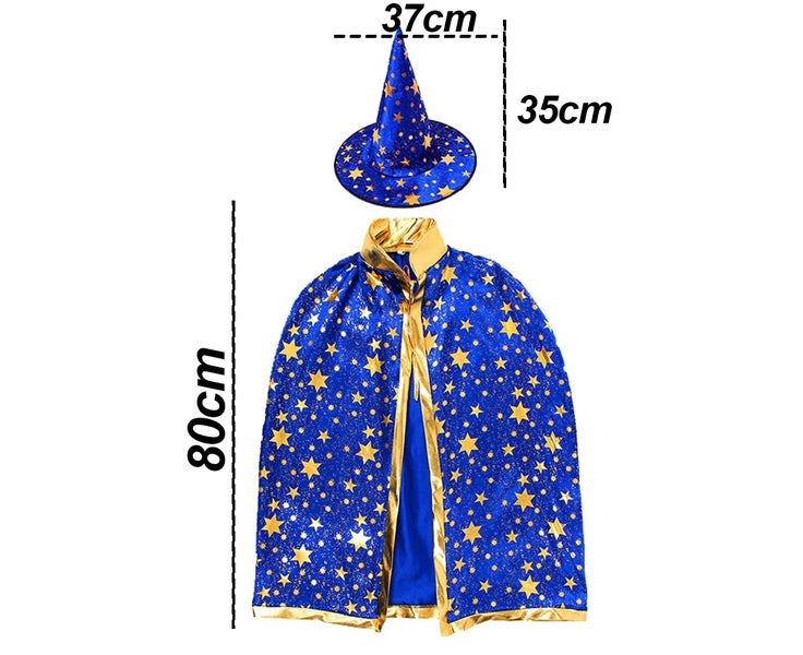 Wizard Cape with Hat,Halloween kids Costumes,Witch Cape for Children Carousel 2