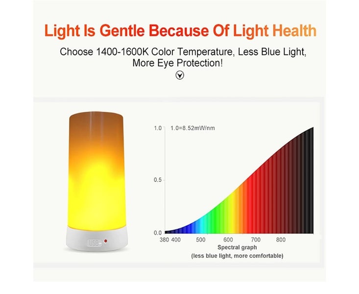 LED Flame Effect Light, USB DimmableMode Lantern for Halloween Room Part Carousel 2