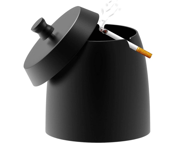 Ashtray with Lid, Stainless Steel Ashtray, Windproof Ashtray Carousel 1
