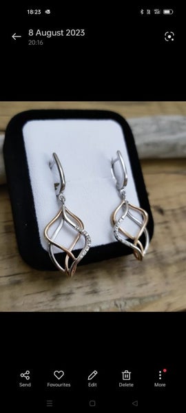 9ct Rose Gold Diamond Earrings Valued $2875 Carousel 3