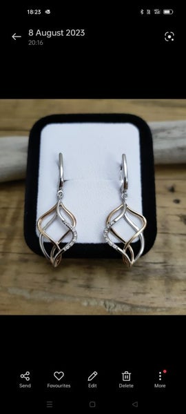 9ct Rose Gold Diamond Earrings Valued $2875 Carousel 1