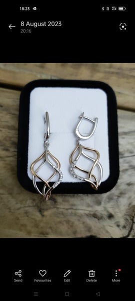9ct Rose Gold Diamond Earrings Valued $2875 Carousel 2