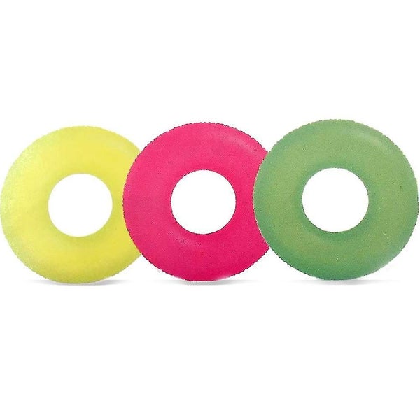 Swimming Aid Neon Swimming Tube Inflatable Swimming Ring Pool Float And Ring Carousel 1