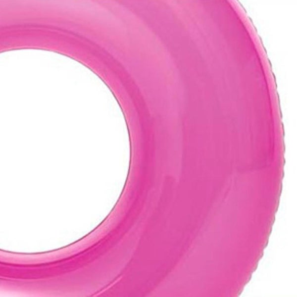 Swimming Aid Neon Swimming Tube Inflatable Swimming Ring Pool Float And Ring Carousel 2
