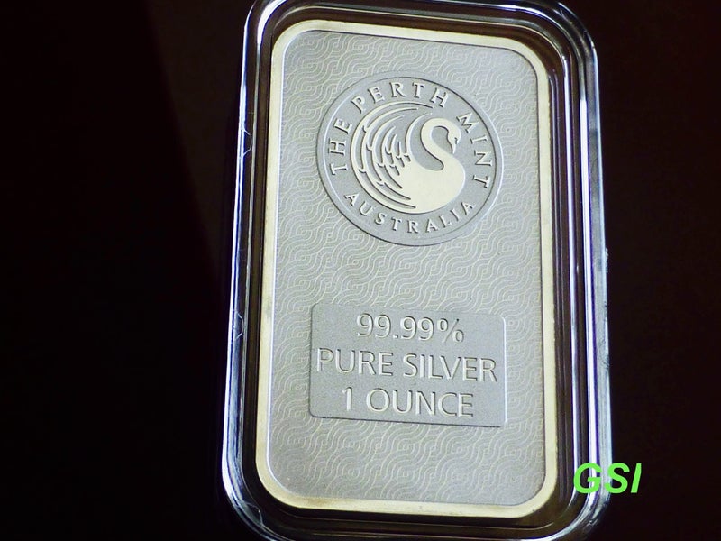 Perth Mint Dragon/Swan bar 1 Oz silver bullion in capsule Carousel 2