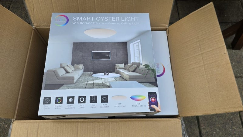 Bulk Smart Oyster Light Wifi RGB-CCT Surface Mounted Ceiling Light x5 Carousel 1
