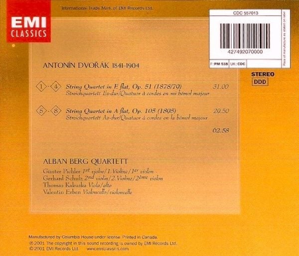 DVORAK: Serenades/ Violin Concerto/ Slavonic Dances/ String Quartets [4 CD's] Carousel 9