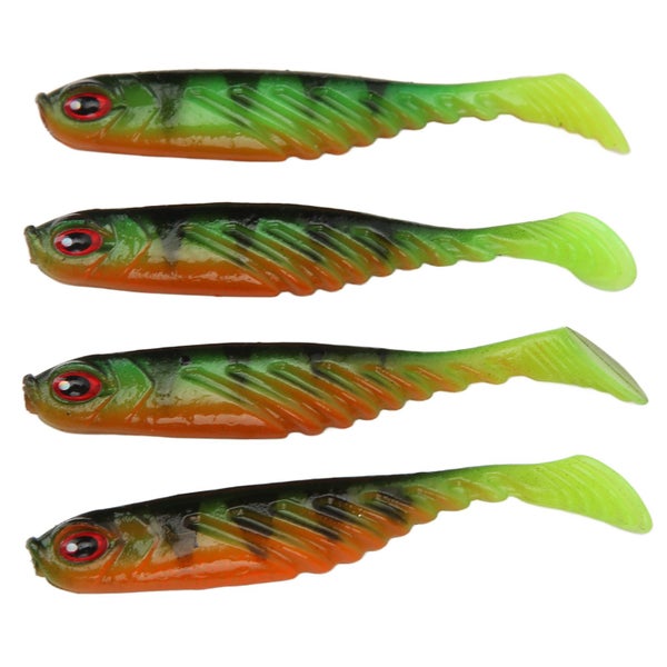 t tail soft bait jigging wobblers fishing lure 4PCS AR48 75mm/3.2g T Tail Soft Carousel 8