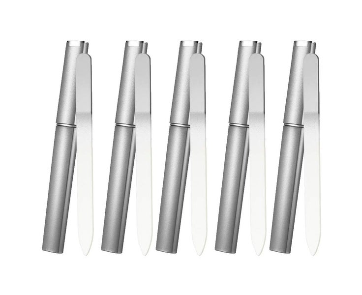 5pcs Glass Nail File,Nail Files for Nails,Fingernail Files with Case, Carousel 1