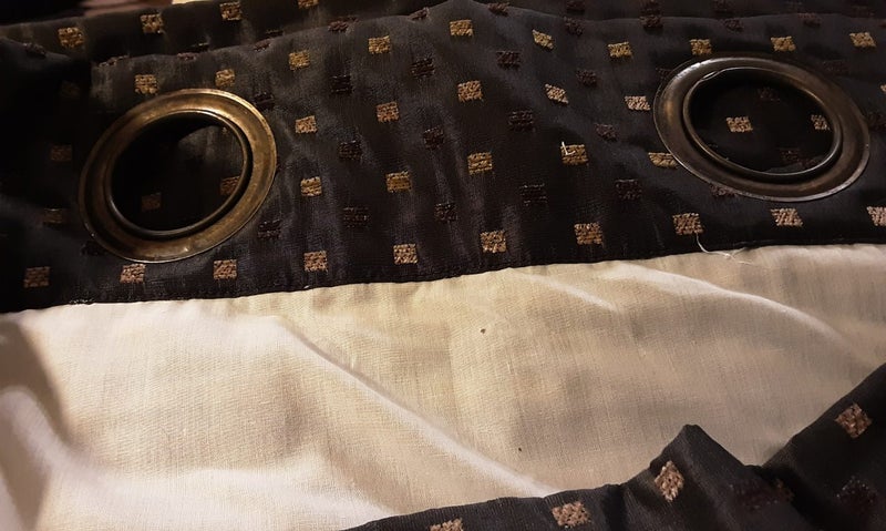 REF185A Chocolate brown eyelet drapes Carousel 5