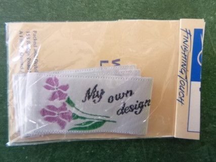 4 x *My Own Design* Fabric Labels *NEW* - Size 5cm x 2.5cm Carousel 1