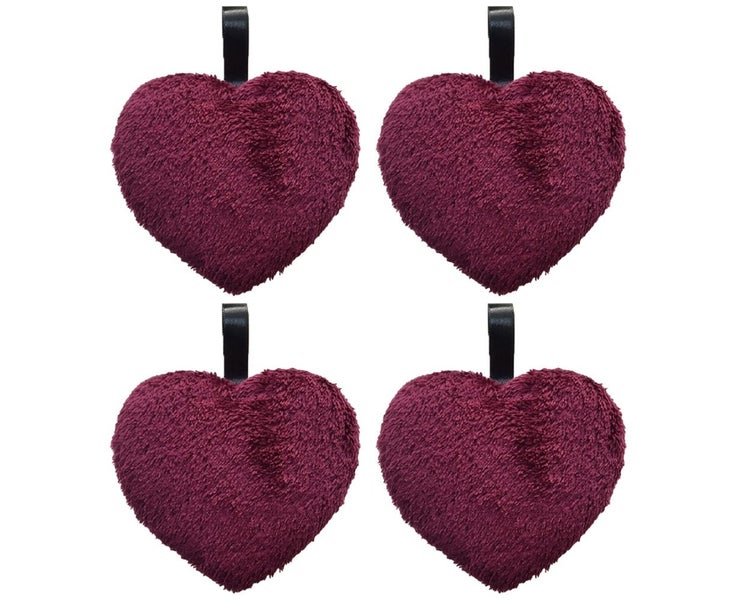 4pcs Powder puff Soft Washable Large Round Velour Body Powder -claret Carousel 1