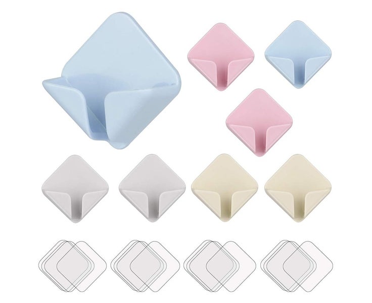 8 Pack Wall Mounted Plastic Adhesive Hooks Toothbrush Carousel 1