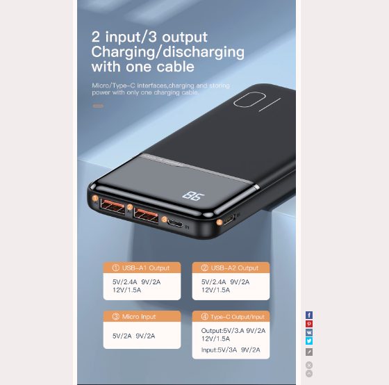 Power Bank Power Bank 10000mAh - 1 left in stock62866853334531114