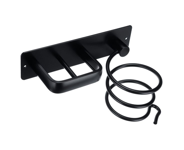 Wall Mounted Hair Dryer Holder Rack Bathroom Hair Straightener Shelf Storag Carousel 1
