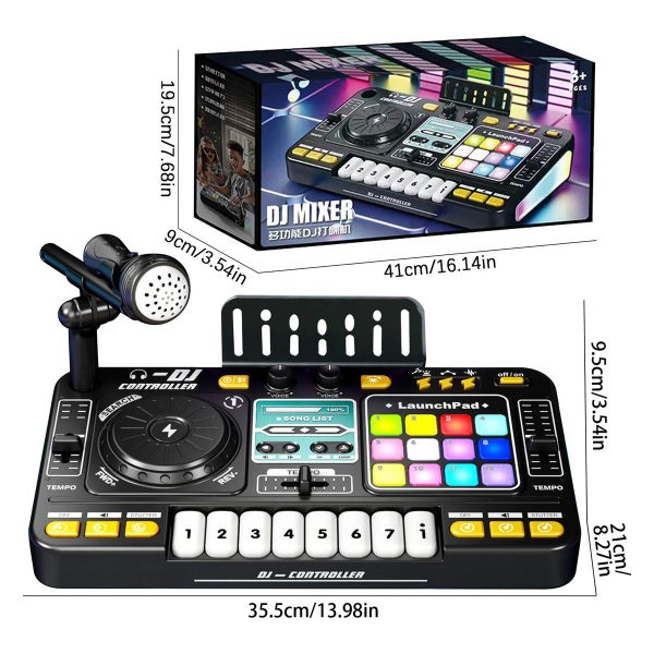 DJ Controller Set with Party Lights Multifunctional Dj Mixer Musical Toy Carousel 1