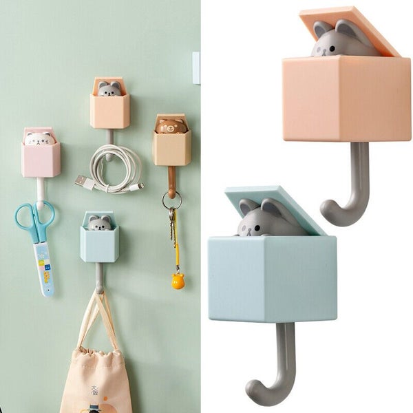 Creative Cat Hook Cute Seamless BedroomDoor Hangers Hooks Key Wall Decoration Carousel 1