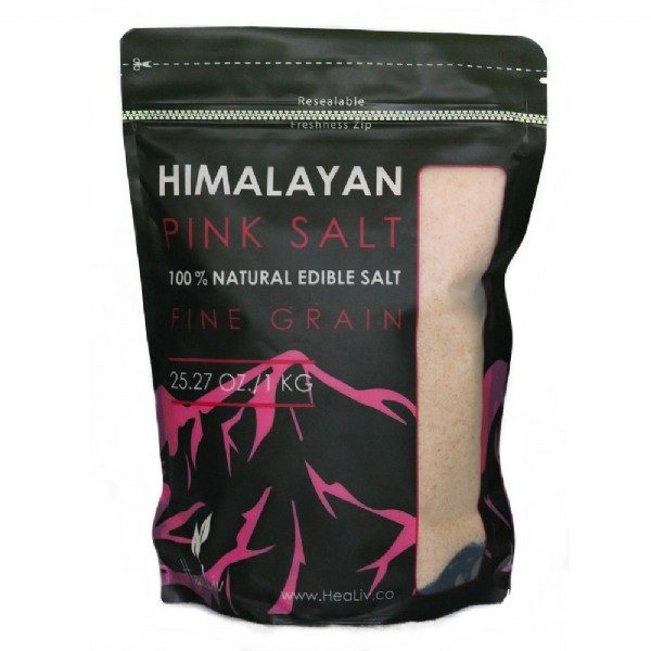 Edible Fine Himalayan Salt 1kg in Zip lock bag Carousel 1