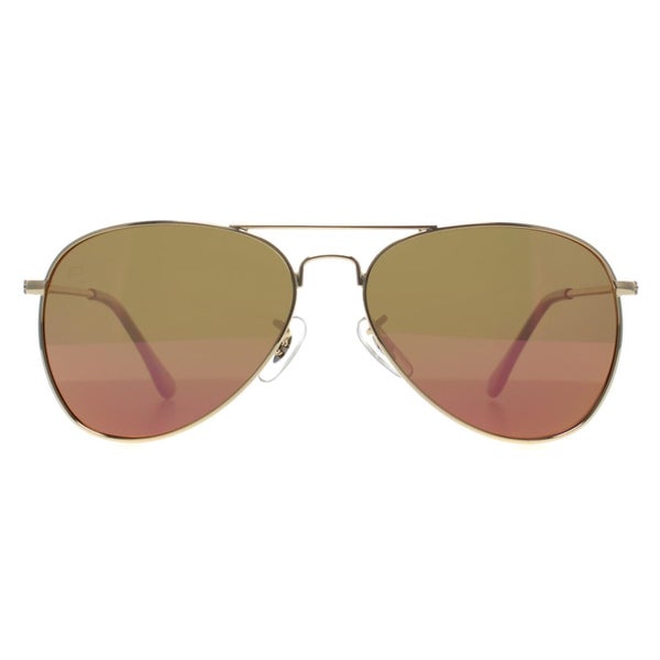 Prive Revaux Sunglasses Commando Mini J5G 5X Champagne Gold Blue Mirror Carousel 1