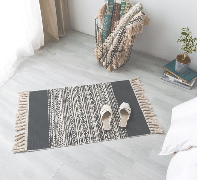 Cotton Linen Carpets Floor Mats I0706BK0 Carousel 2