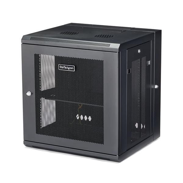 12U Wall-Mount Server Rack Cabinet - Hinged Enclosure - Up to 16 in. Deep Carousel 1