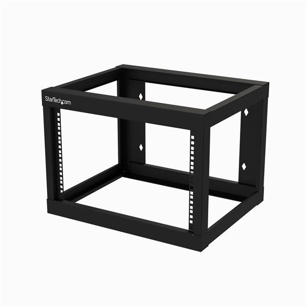 6U Wall-mount Rack - Open Frame - 18" Deep - Steel - 2 Post Data Rack Carousel 1