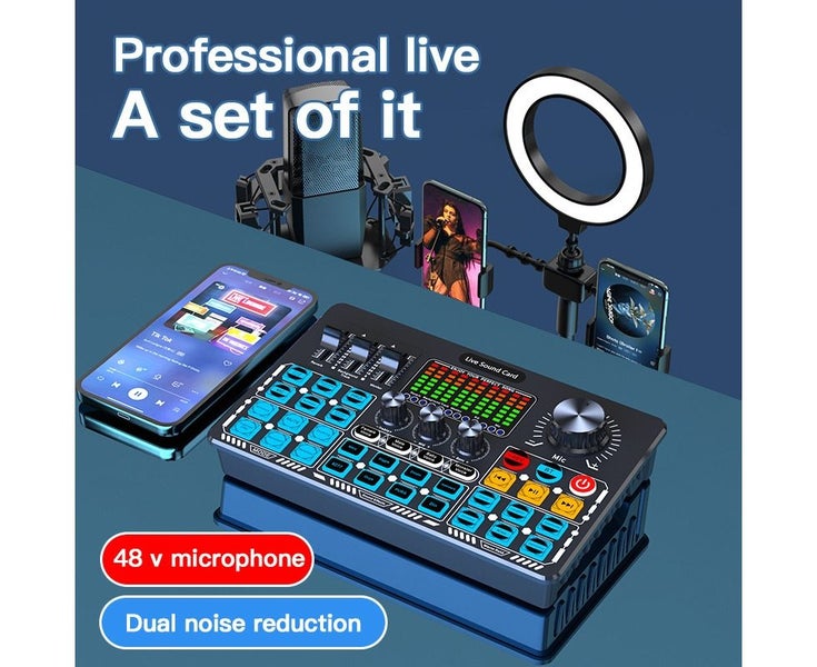 Gaming Audio Mixer with Voice ChangerGB PC Sound Card Interface, XLR Mic Carousel 1