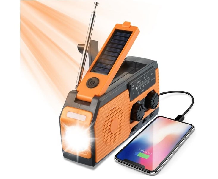 Emergency Solar Power Radio Hand Crank Radio Dynamo Generator 5000mAh Phone Carousel 1